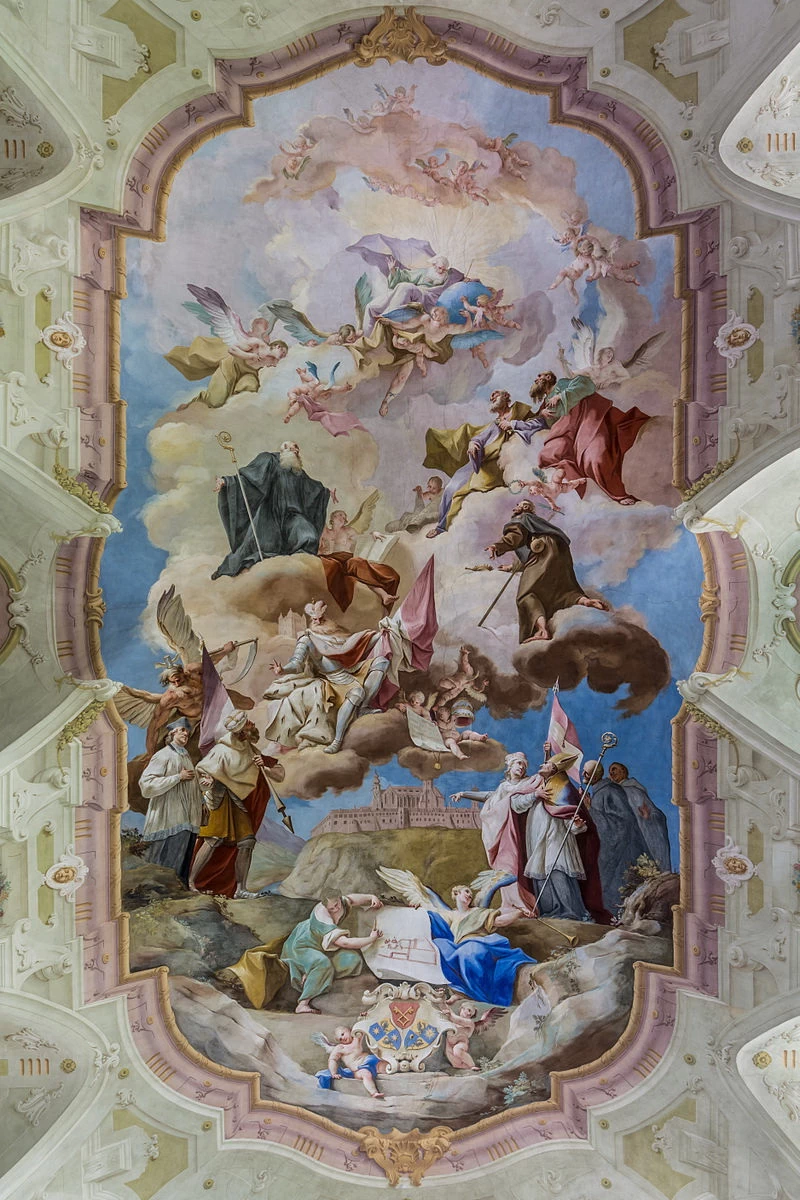 Affresco del soffitto di Kolomanisaal dell'abbazia di Melk